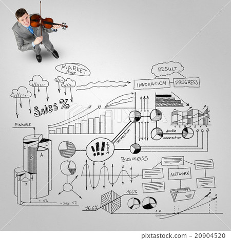 Businessman play success melody Businessman play success melody 20904520