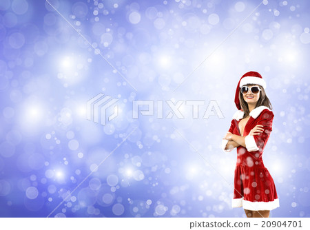 Santa girl in suit 20904701