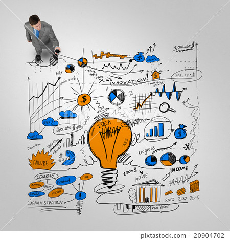 Thoughtful businessman from top view Thoughtful businessman from top view 20904702