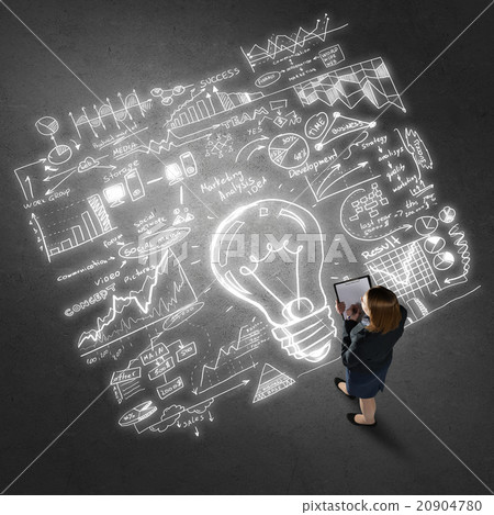 Businesswoman with folder in hands Businesswoman with folder in hands 20904780