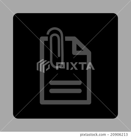 Attach File Rounded Square Button - Stock Illustration [20906213] - PIXTA
