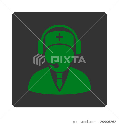 Ambulance Operator Flat Button 20906262