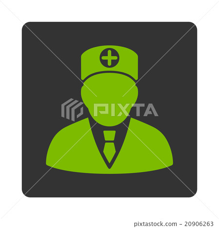 Head Physician Flat Button 20906263