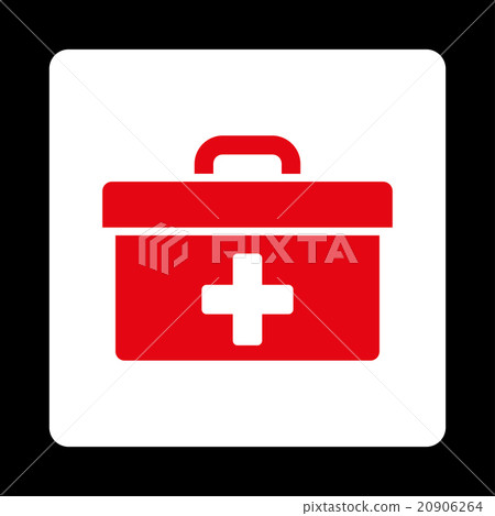 First Aid Toolbox Flat Button 20906264