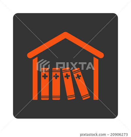 Medical Library Flat Button Medical Library Flat Button 20906273