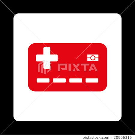 Medical Insurance Card Flat Button Medical Insurance Card Flat Button 20906316