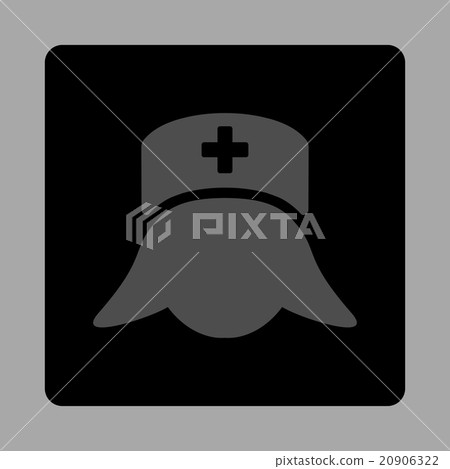 Hospital Nurse Head Flat Button 20906322