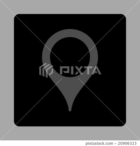 Map Marker Rounded Square Button 20906323