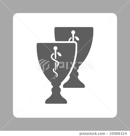 Medical Cups Rounded Square Button 20906324