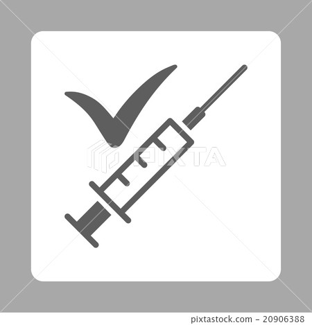 Done Vaccination Rounded Square Button 20906388