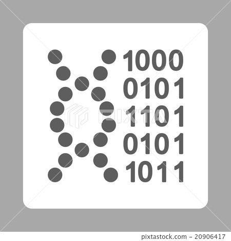 DNA Code Rounded Square Button 20906417