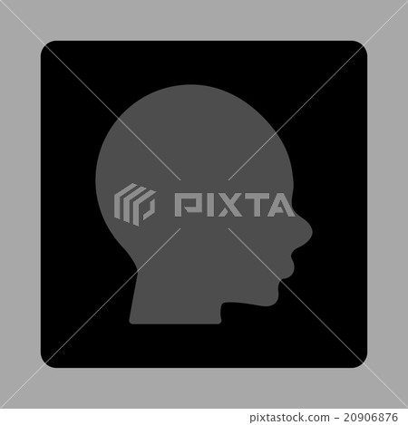 Boy Head Rounded Square Button Boy Head Rounded Square Button 20906876