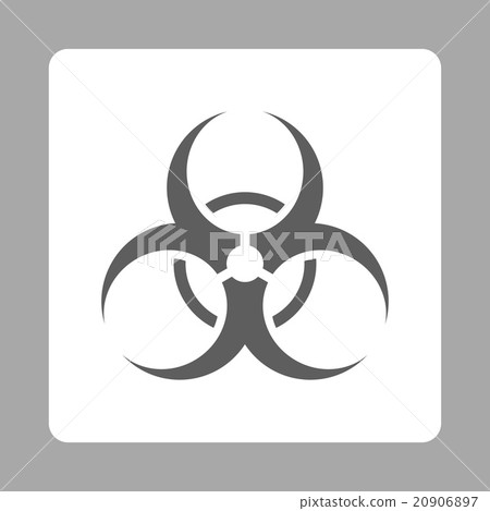 Biohazard Symbol Rounded Square Button Biohazard Symbol Rounded Square Button 20906897