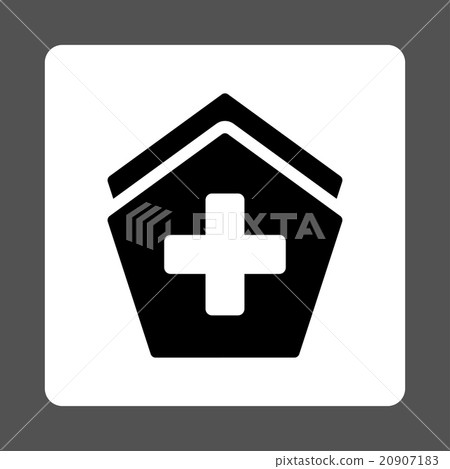 Hospital Flat Button - Stock Illustration [20907183] - PIXTA