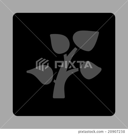 Plant Rounded Square Button - Stock Illustration [20907238] - PIXTA