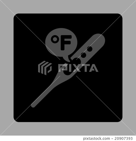 Fahrenheit Temperature Rounded Square Button 20907393