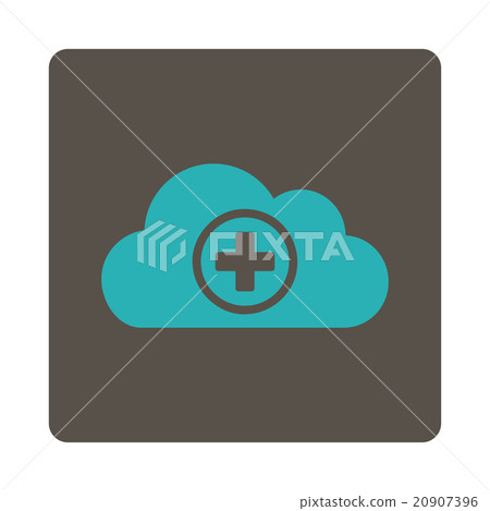 Health Care Cloud Flat Button 20907396