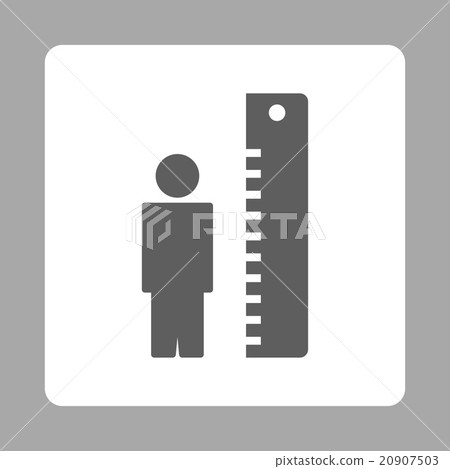 Height Meter Rounded Square Button Height Meter Rounded Square Button 20907503