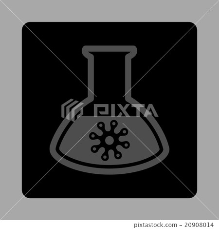 Virus Analysis Rounded Square Button 20908014