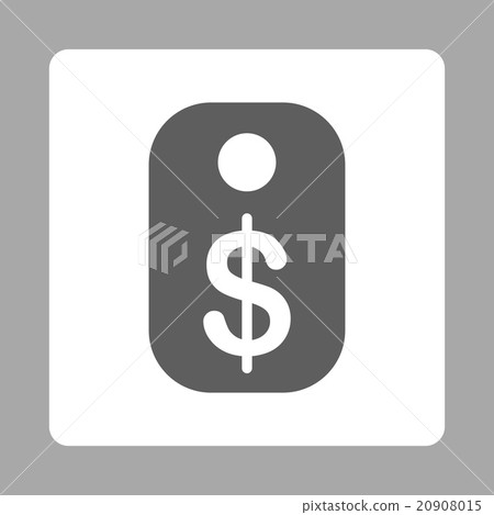 Price Tag Rounded Square Button 20908015