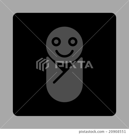 Baby Rounded Square Button 20908551