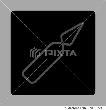 Empty Ampoule Rounded Square Button Empty Ampoule Rounded Square Button 20908593
