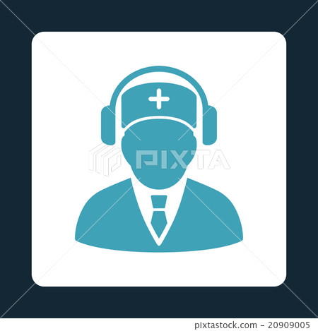 Medical Call Center Flat Button 20909005