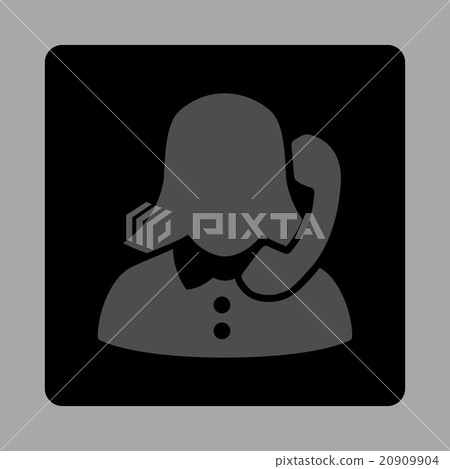 Receptionist Rounded Square Button Receptionist Rounded Square Button 20909904