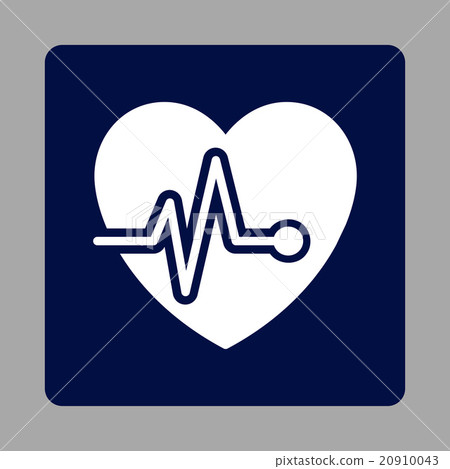 Heart Graph Rounded Square Button 20910043