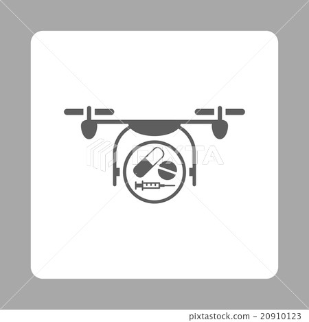 Medication Nanocopter Rounded Square Button Medication Nanocopter Rounded Square Button 20910123