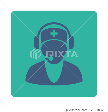 Hospital Receptionist Flat Button Hospital Receptionist Flat Button 20910378