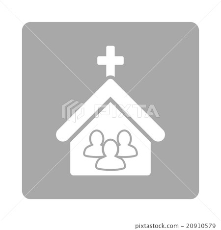 Church Rounded Square Button 20910579