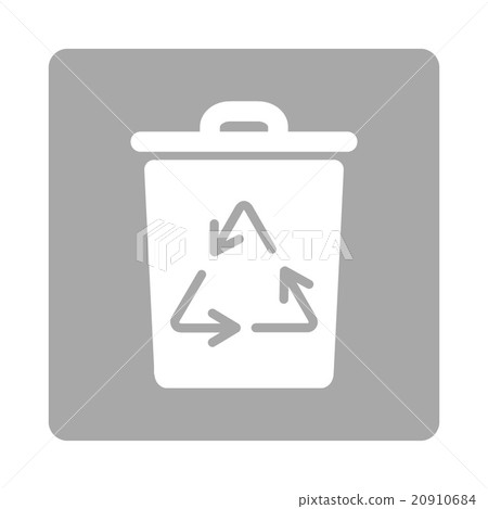Trash Can Rounded Square Button 20910684