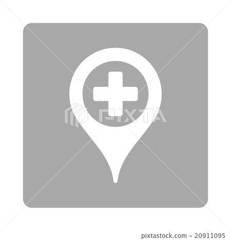 Hospital Pointer Flat Button - Stock Illustration [20911095] - PIXTA