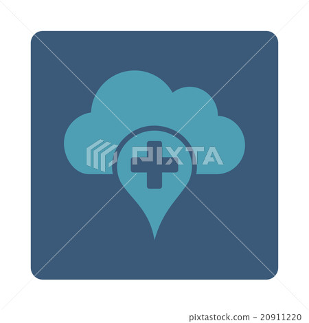 Medical Cloud Flat Button Medical Cloud Flat Button 20911220