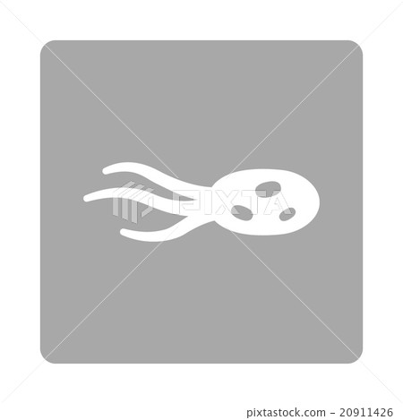 Intrude Bacteria Rounded Square Button 20911426