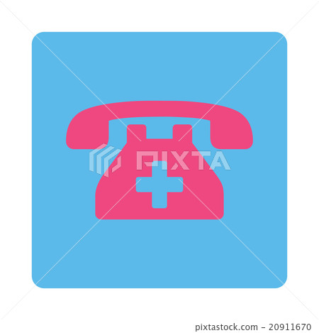 Hospital Phone Flat Button 20911670