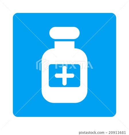 Medication Container Flat Button Medication Container Flat Button 20911681
