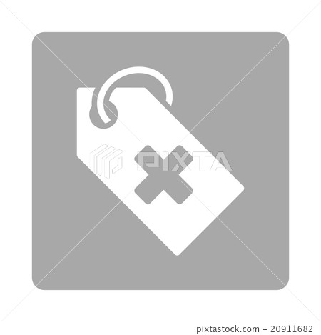 Hospital Tag Flat Button Hospital Tag Flat Button 20911682
