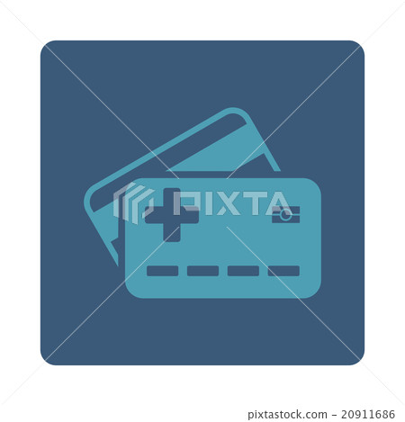 Medical Insurance Cards Flat Button Medical Insurance Cards Flat Button 20911686
