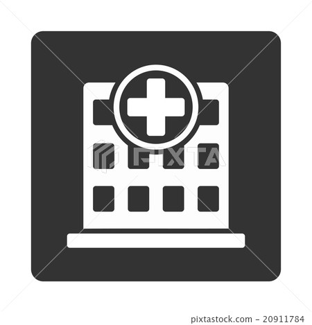 Hospital Building Flat Button 20911784