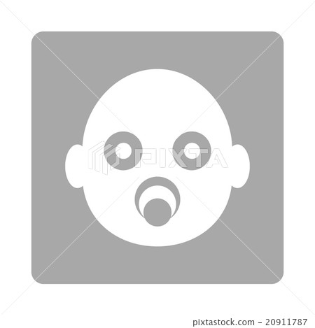 Baby Head Rounded Square Button Baby Head Rounded Square Button 20911787
