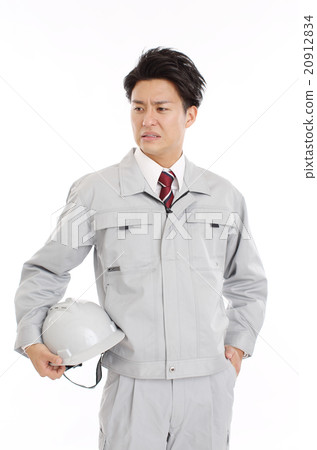 A worker in need of watching the construction site 20912834