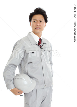 A worker in need of watching the construction site 20912835