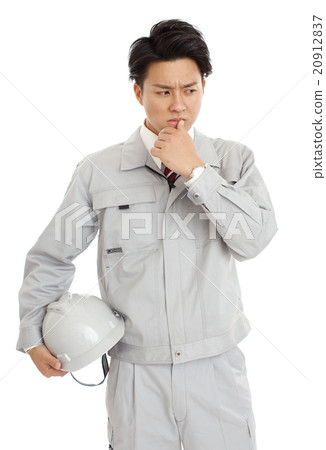 A worker in need of watching the construction site 20912837