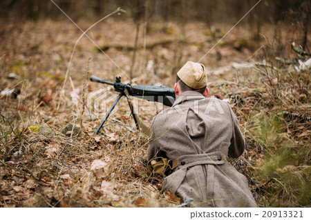 Unidentified re-enactor dressed as Soviet russian 20913321