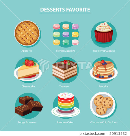 vector desserts favorite set flat design vector desserts favorite set flat design 20913382