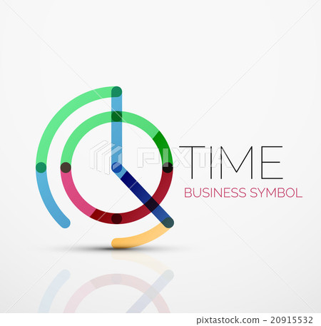 Vector abstract logo idea, time concept or clock 20915532