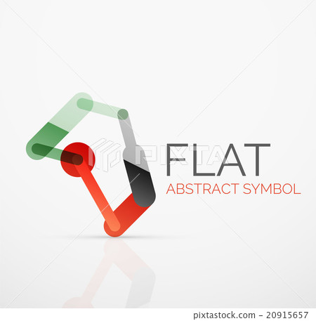 Logo - abstract minimalistic linear flat design Logo - abstract minimalistic linear flat design 20915657