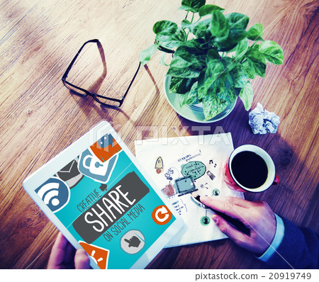 Creative Share Social Media Social Network Internet Online Conce 20919749